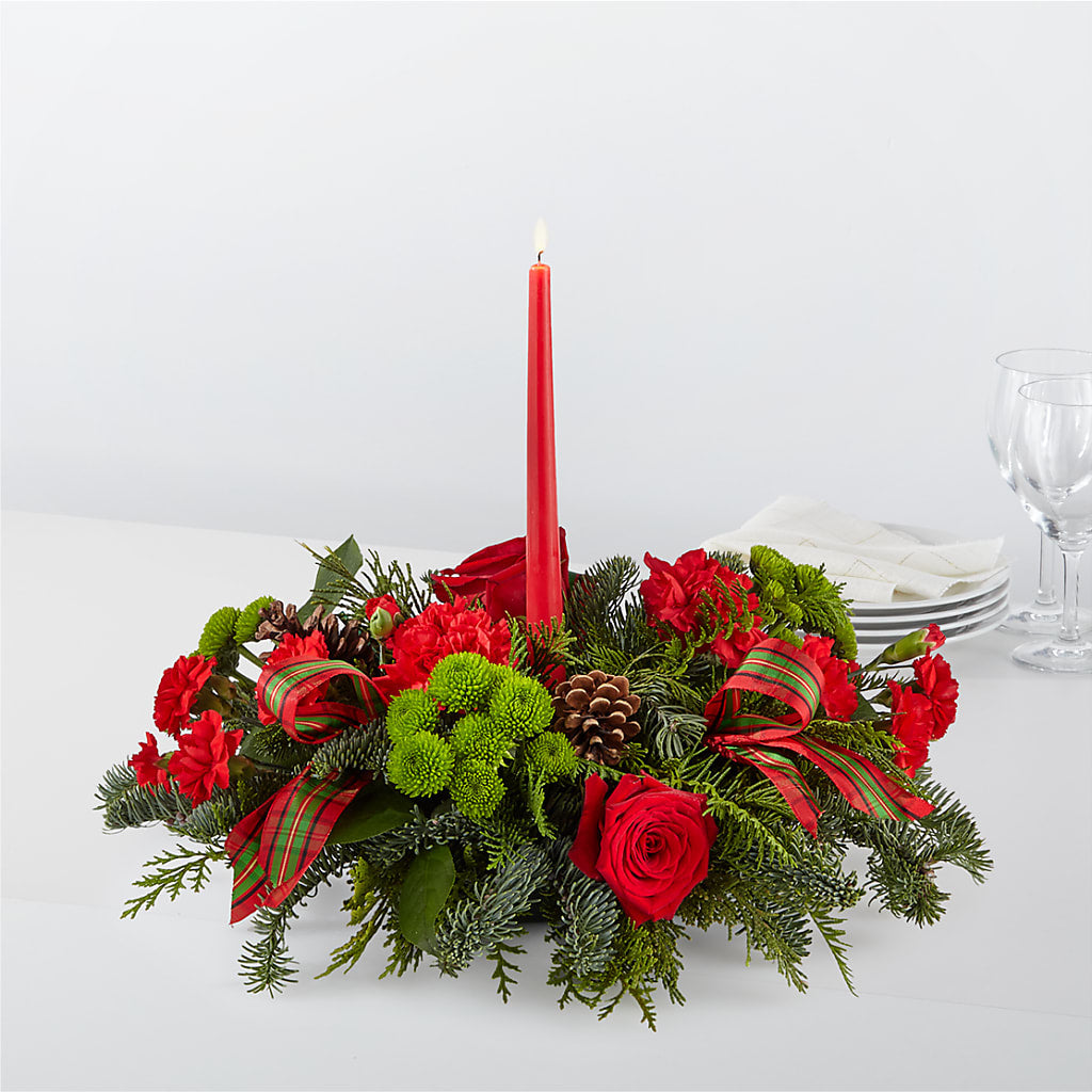 By the Candlelight Centerpiece – YOUNG'S GREENHOUSE & FLOWER SHOP, Fort Wayne IN