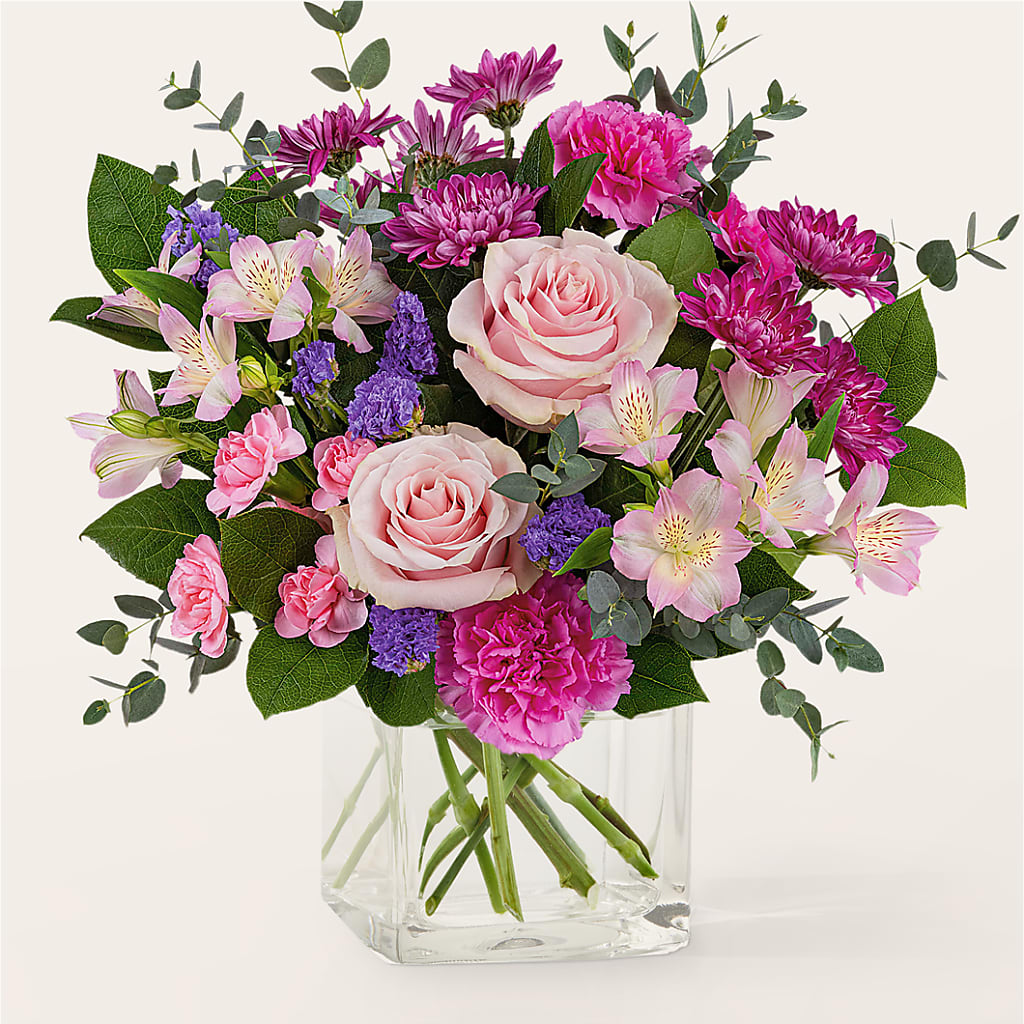 Rosy Radiance Bouquet – YOUNG'S GREENHOUSE & FLOWER SHOP, Fort Wayne IN