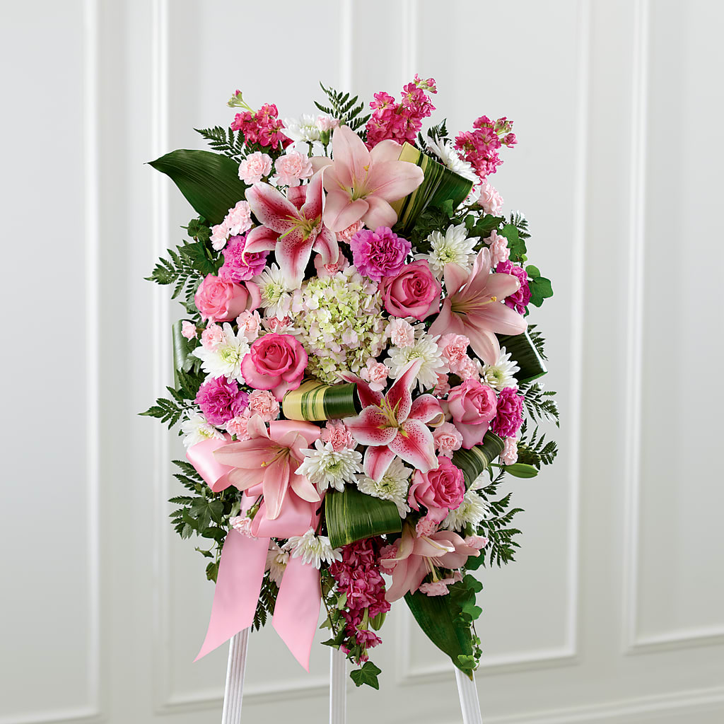 Comforting Standing Spray – YOUNG'S GREENHOUSE & FLOWER SHOP, Fort Wayne IN