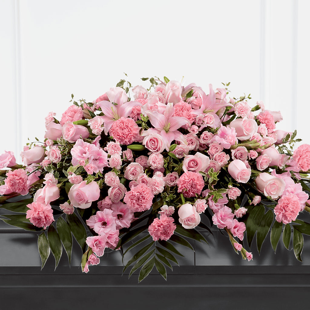 Garden of Comfort Casket Spray (Standard) – YOUNG'S GREENHOUSE & FLOWER SHOP, Fort Wayne IN