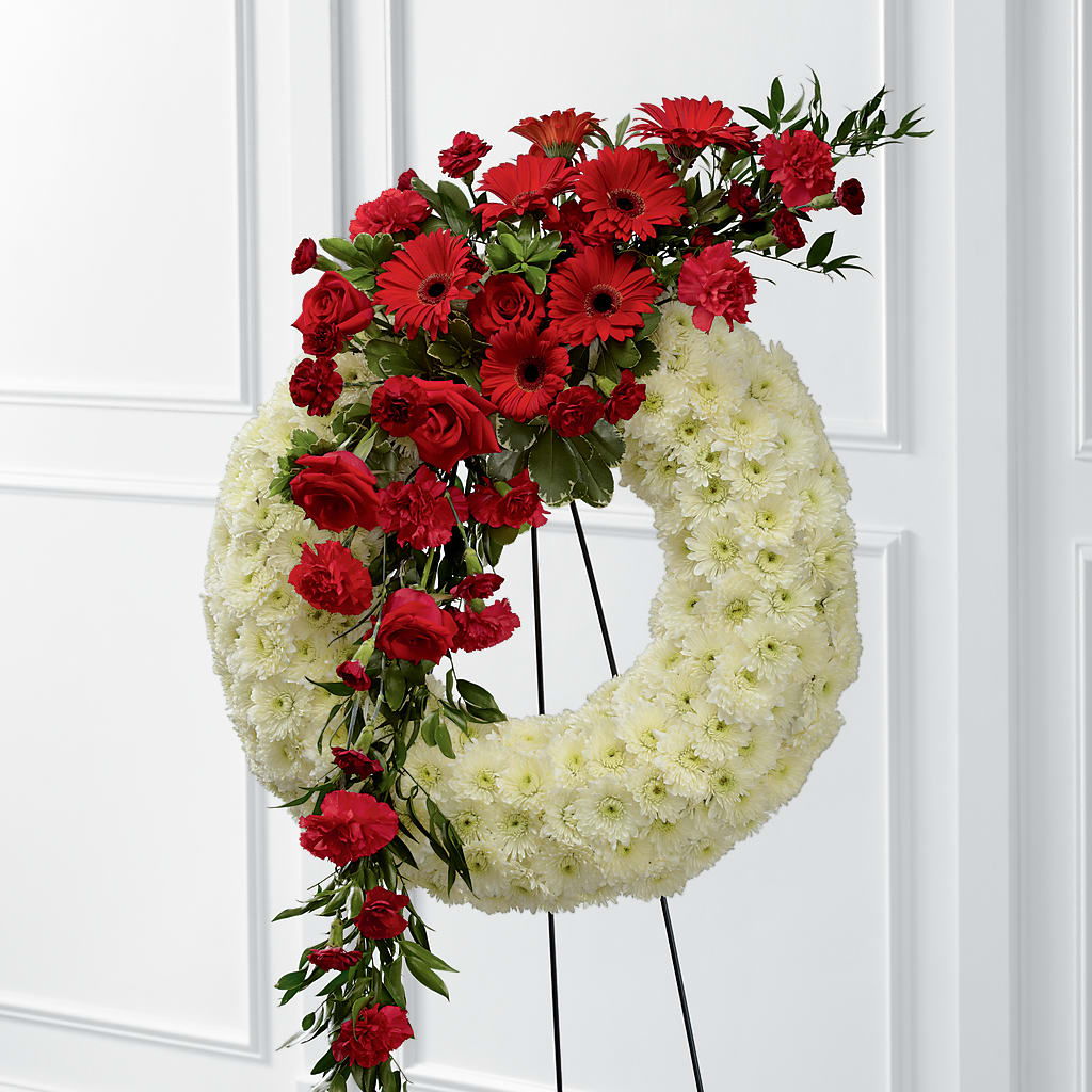 Graceful Tribute Wreath – YOUNG'S GREENHOUSE & FLOWER SHOP, Fort Wayne IN