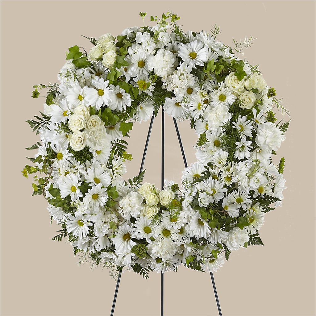 Faithful Wishes Wreath – YOUNG'S GREENHOUSE & FLOWER SHOP, Fort Wayne IN