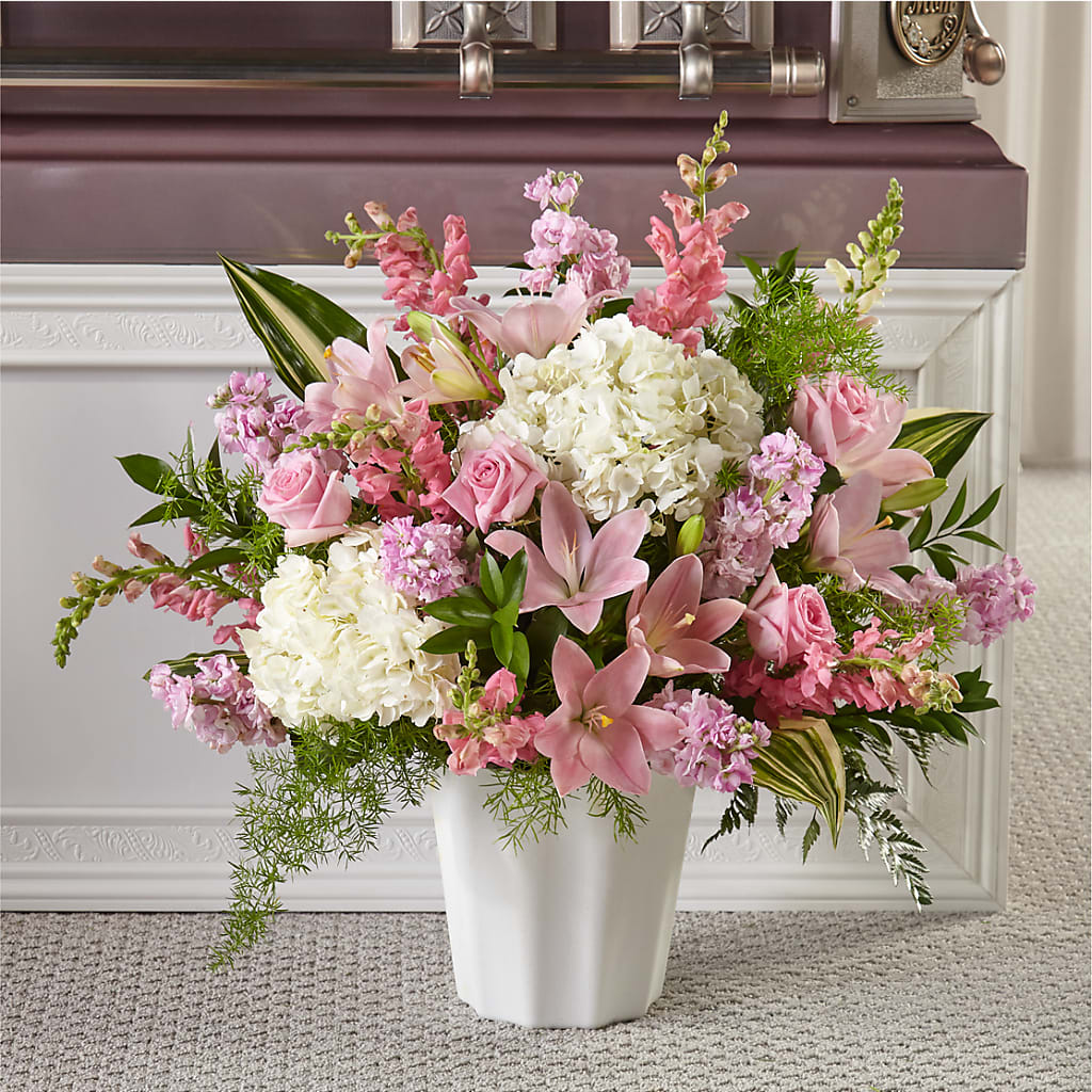 Simply Serene Floor Basket – YOUNG'S GREENHOUSE & FLOWER SHOP, Fort Wayne IN