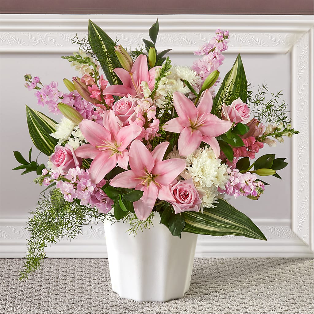 Simply Serene Floor Basket – YOUNG'S GREENHOUSE & FLOWER SHOP, Fort Wayne IN