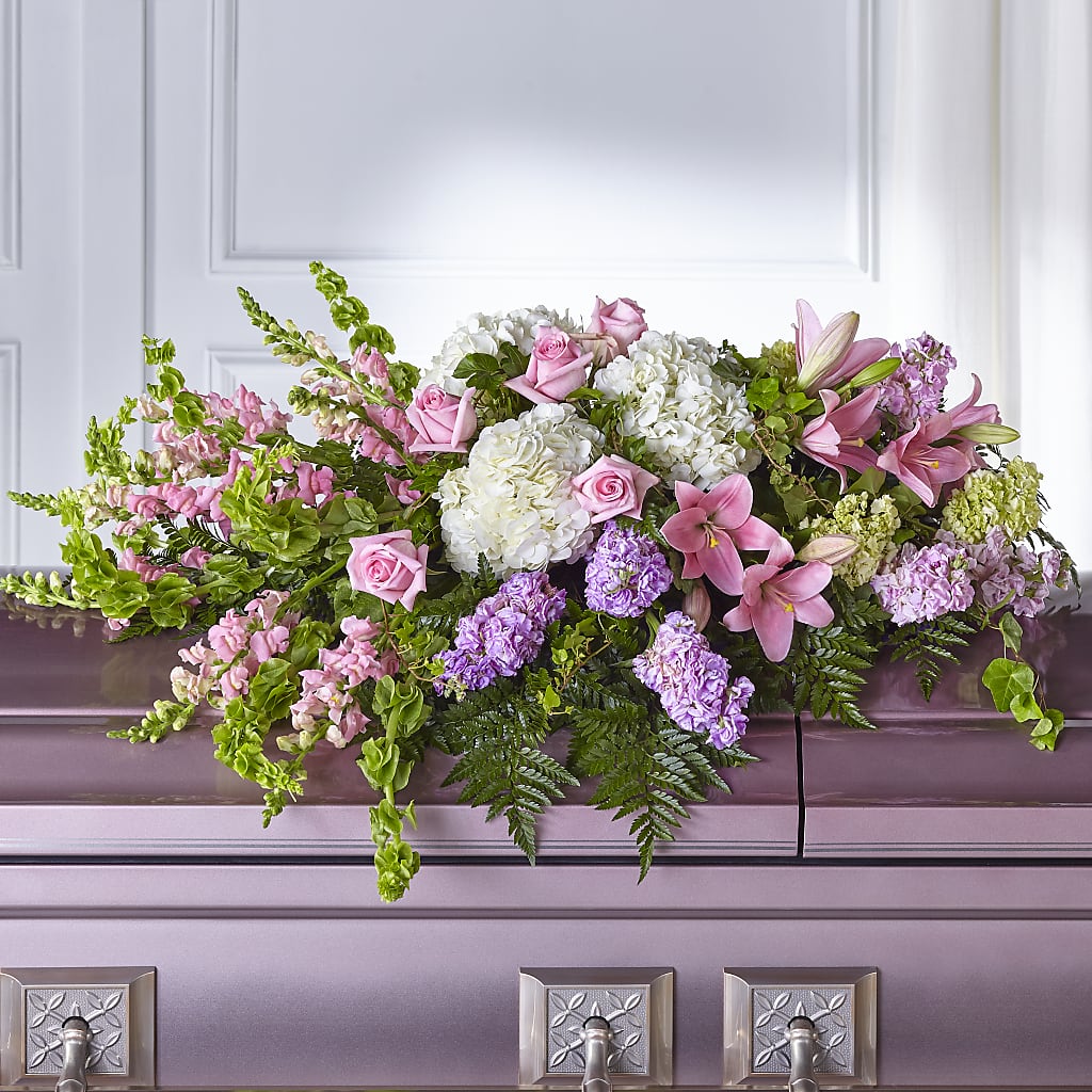Life's Gratitude Casket Spray – YOUNG'S GREENHOUSE & FLOWER SHOP, Fort Wayne IN