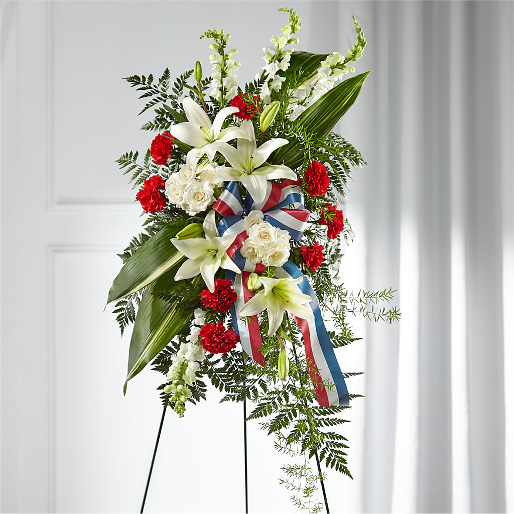 Stars of Life Standing Spray – YOUNG'S GREENHOUSE & FLOWER SHOP, Fort Wayne IN