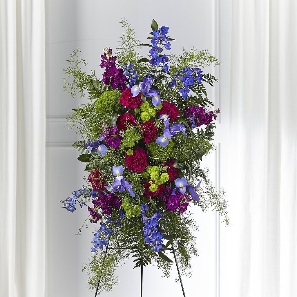 Heavenly Skies Standing Spray – YOUNG'S GREENHOUSE & FLOWER SHOP, Fort Wayne IN