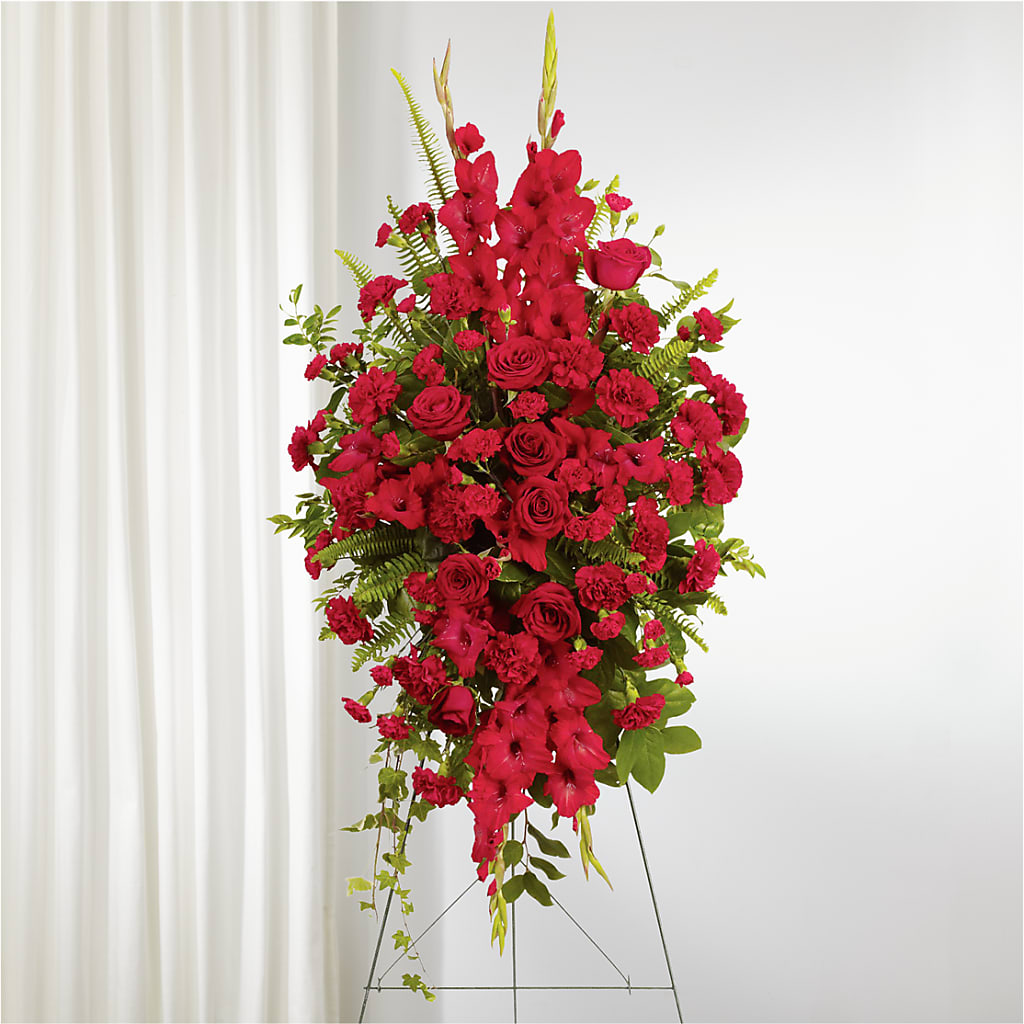From the Heart Standing Spray – YOUNG'S GREENHOUSE & FLOWER SHOP, Fort Wayne IN