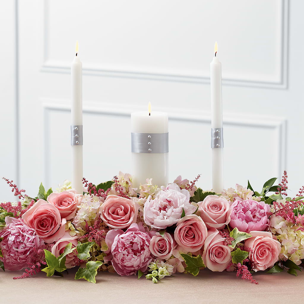 Worldwide Romance Unity Candle Arrangement – YOUNG'S GREENHOUSE & FLOWER SHOP, Fort Wayne IN