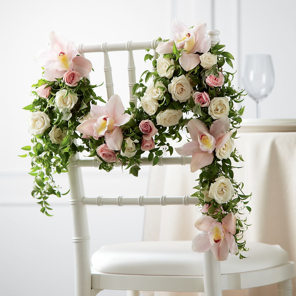 Orchid Rose Chair Décor – YOUNG'S GREENHOUSE & FLOWER SHOP, Fort Wayne IN