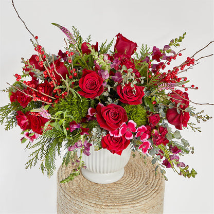 Big Red Bow Bouquet – YOUNG'S GREENHOUSE & FLOWER SHOP, Fort Wayne IN