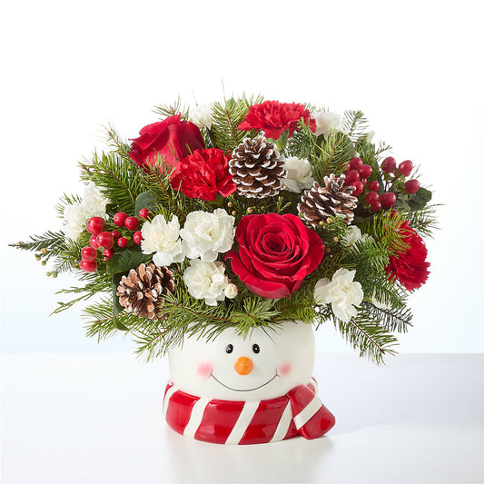 Jolly Snowman Bouquet – YOUNG'S GREENHOUSE & FLOWER SHOP, Fort Wayne IN