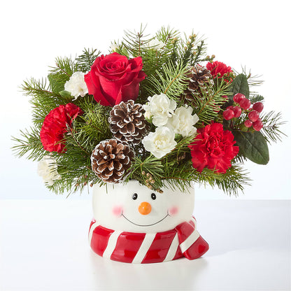 Jolly Snowman Bouquet – YOUNG'S GREENHOUSE & FLOWER SHOP, Fort Wayne IN
