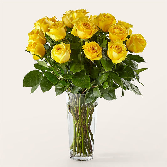 Long Stem Yellow Rose Bouquet – YOUNG'S GREENHOUSE & FLOWER SHOP, Fort Wayne IN