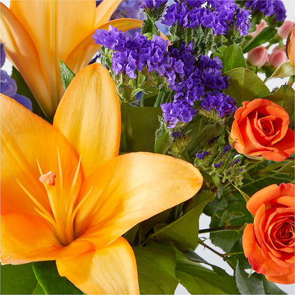 Radiant Citrus Bouquet – YOUNG'S GREENHOUSE & FLOWER SHOP, Fort Wayne IN