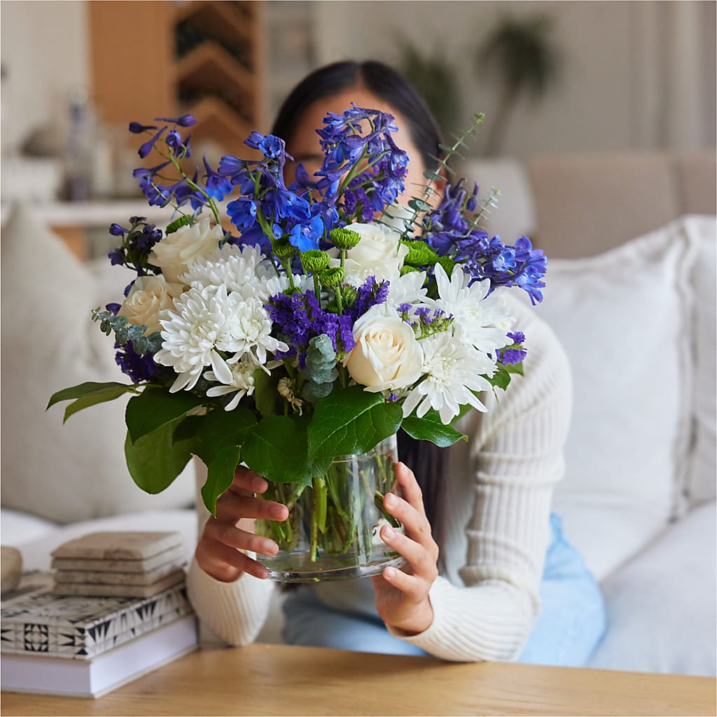 Cerulean Waves Bouquet – YOUNG'S GREENHOUSE & FLOWER SHOP, Fort Wayne IN