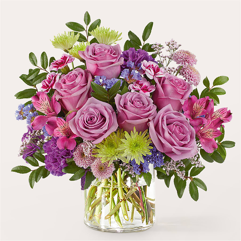 Glass Half Full Bouquet – YOUNG'S GREENHOUSE & FLOWER SHOP, Fort Wayne IN