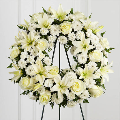 Treasured Tribute Wreath – YOUNG'S GREENHOUSE & FLOWER SHOP, Fort Wayne IN