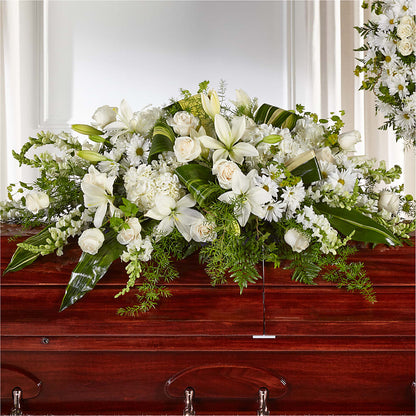 Abundance Casket Spray – YOUNG'S GREENHOUSE & FLOWER SHOP, Fort Wayne IN