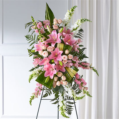 Elegant Embrace Standing Spray – YOUNG'S GREENHOUSE & FLOWER SHOP, Fort Wayne IN