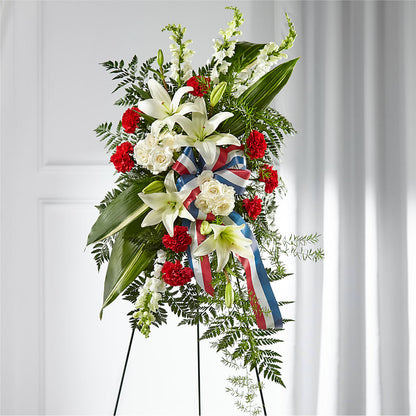 Stars of Life Standing Spray – YOUNG'S GREENHOUSE & FLOWER SHOP, Fort Wayne IN