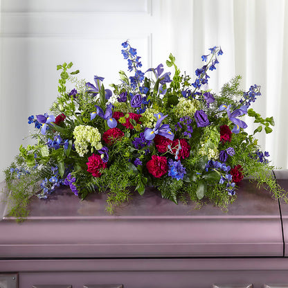 Always Treasured Casket Spray – YOUNG'S GREENHOUSE & FLOWER SHOP, Fort Wayne IN
