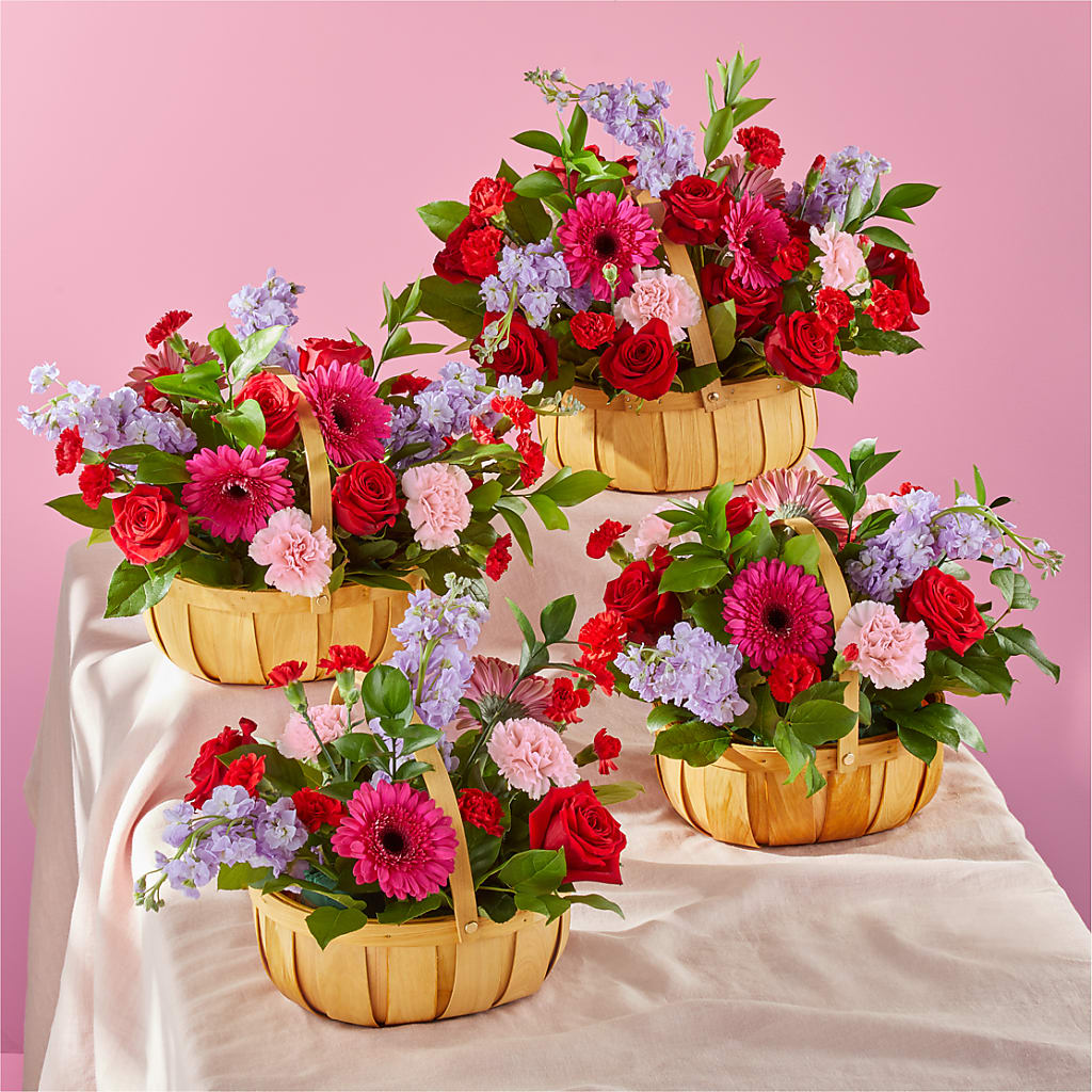 Pink Picnic Basket – YOUNG'S GREENHOUSE & FLOWER SHOP, Fort Wayne IN