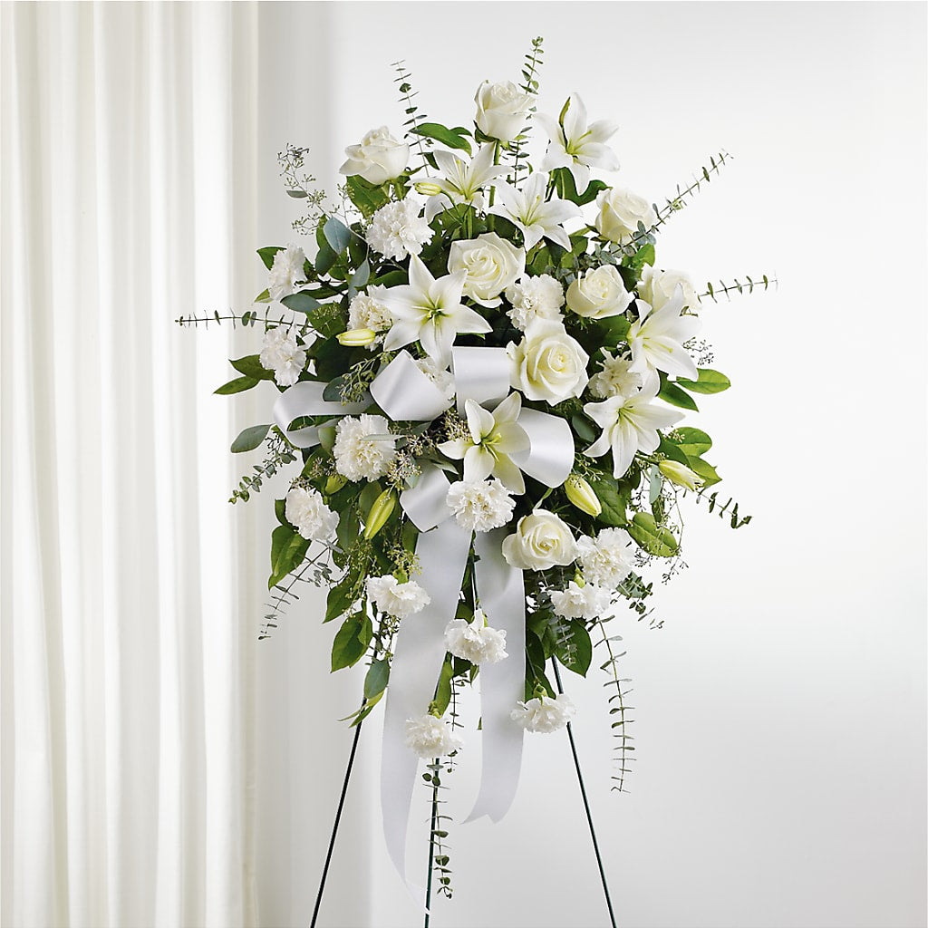 With Care Standing Spray – YOUNG'S GREENHOUSE & FLOWER SHOP, Fort Wayne IN