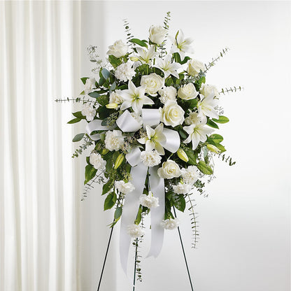 With Care Standing Spray – YOUNG'S GREENHOUSE & FLOWER SHOP, Fort Wayne IN