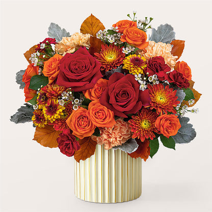 Merlot Bouquet with Ivory Vase – YOUNG'S GREENHOUSE & FLOWER SHOP, Fort Wayne IN