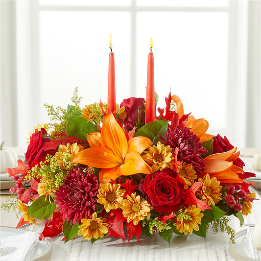 Autumn's Embrace Centerpiece – YOUNG'S GREENHOUSE & FLOWER SHOP, Fort Wayne IN