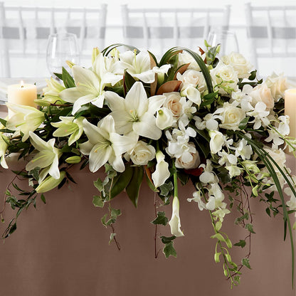 White Linen Arrangement – YOUNG'S GREENHOUSE & FLOWER SHOP, Fort Wayne IN