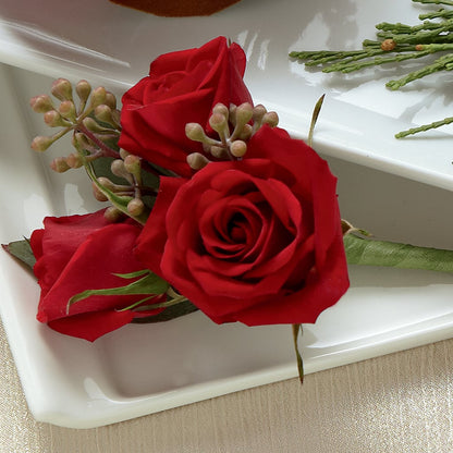 Red Spray Rose Boutonniere – YOUNG'S GREENHOUSE & FLOWER SHOP, Fort Wayne IN